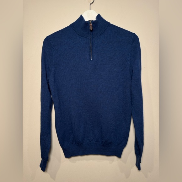 The Men’s Store at Bloomingdale’s 100% Merino Wool Quarter Zip Sweater – Small - Picture 2 of 5